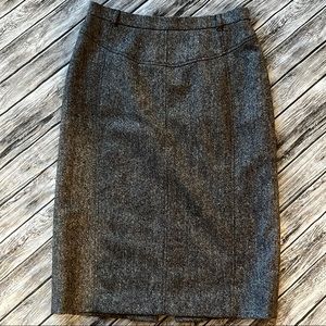 Vintage Escada Gray Tweed Pencil Skirt 10 (EU 40)